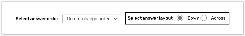 Answer Option Layout